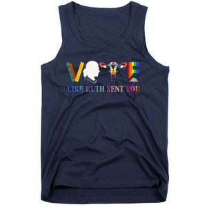 Vote Like Ruth Sent You Uterus Feminist Lgbt Tank Top