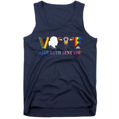 Vote Like Ruth Sent You Uterus Feminist Lgbt Tank Top