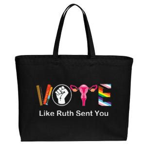 Vote Like Ruth Sent You Uterus Feminist Lgbt Apparel Cotton Canvas Jumbo Tote