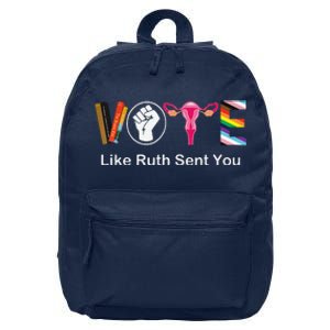 Vote Like Ruth Sent You Uterus Feminist Lgbt Apparel 16 in Basic Backpack