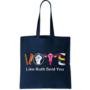 Vote Like Ruth Sent You Uterus Feminist Lgbt Apparel Tote Bag