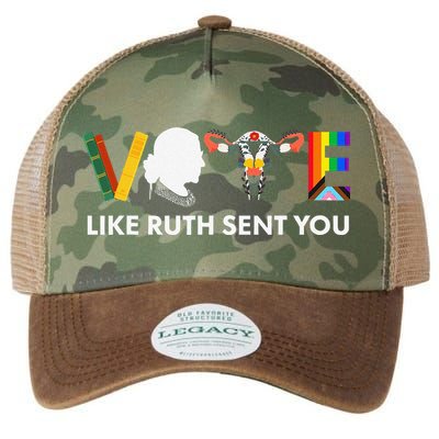 Vote Like Ruth Sent You Uterus Feminist Lgbt Legacy Tie Dye Trucker Hat