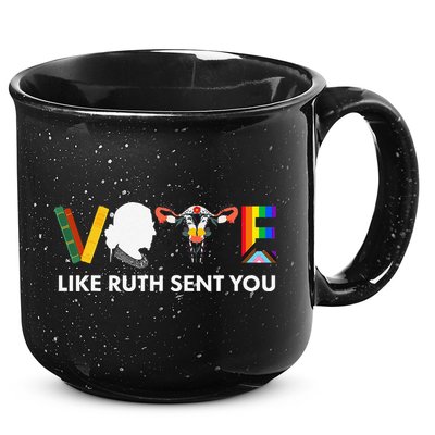 Vote Like Ruth Sent You Uterus Feminist Lgbt 15oz Campfire Ceramic Mug