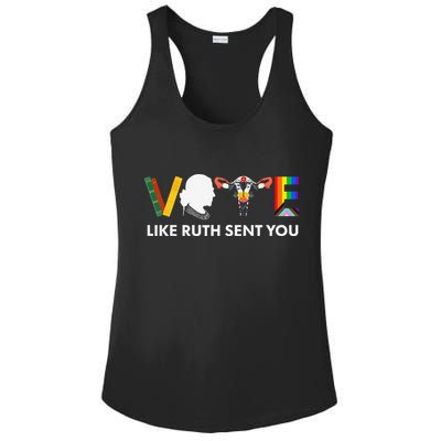 Vote Like Ruth Sent You Uterus Feminist Lgbt Ladies PosiCharge Competitor Racerback Tank