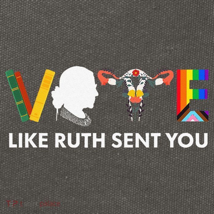 Vote Like Ruth Sent You Uterus Feminist Lgbt Cotton Canvas Backpack