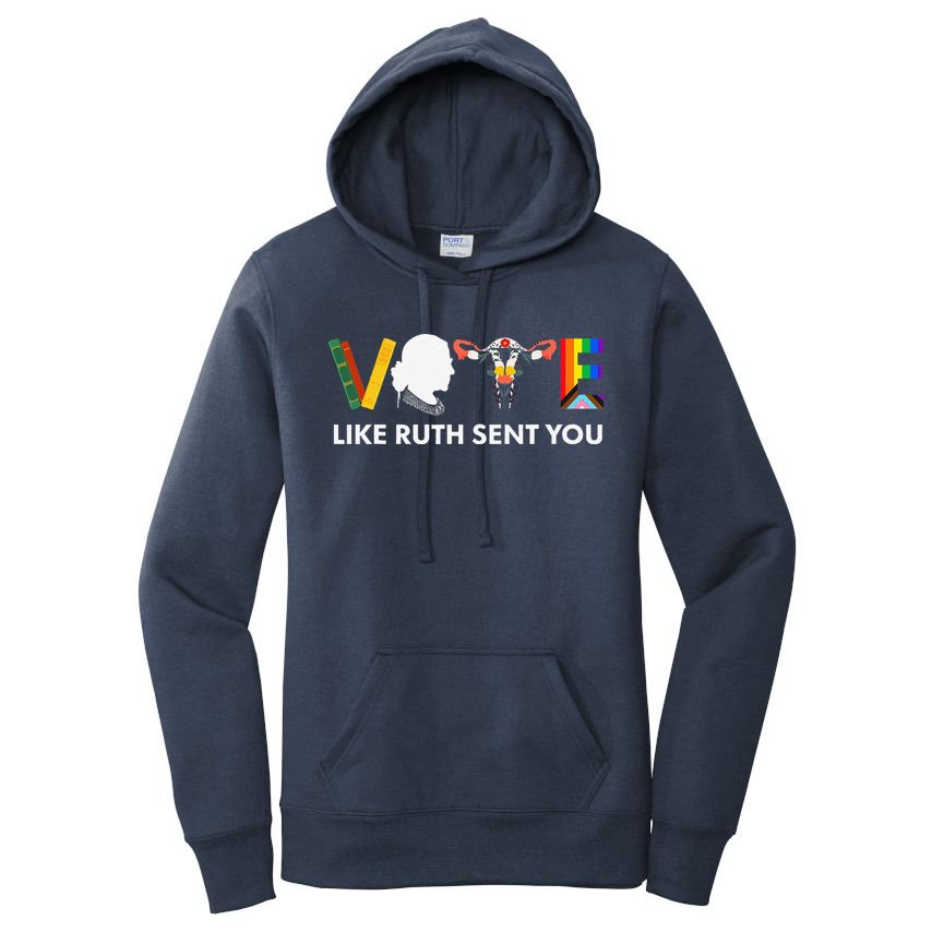 Vote Like Ruth Sent You Uterus Feminist Lgbt Women's Pullover Hoodie