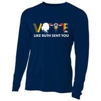 Vote Like Ruth Sent You Uterus Feminist Lgbt Cooling Performance Long Sleeve Crew