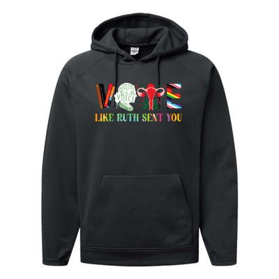 Vote Like Ruth Sent You Performance Fleece Hoodie