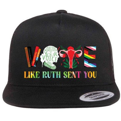 Vote Like Ruth Sent You Flat Bill Trucker Hat
