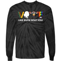 Vote Like Ruth Sent You Uterus Feminist Lgbt Tie-Dye Long Sleeve Shirt