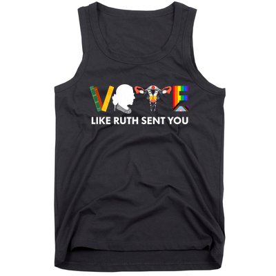 Vote Like Ruth Sent You Uterus Feminist Lgbt Tank Top