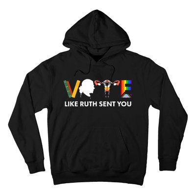 Vote Like Ruth Sent You Uterus Feminist Lgbt Hoodie