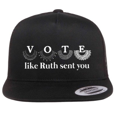 Vote Like Ruth Sent You Flat Bill Trucker Hat