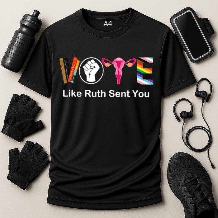 Vote Like Ruth Sent You Feminist Cooling Performance Crew T-Shirt