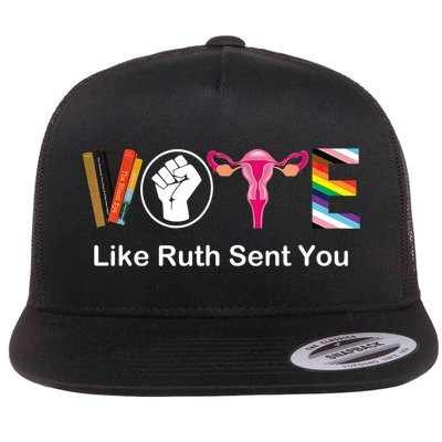 Vote Like Ruth Sent You Feminist Flat Bill Trucker Hat