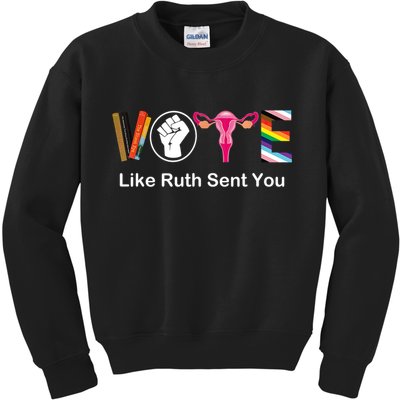 Vote Like Ruth Sent You Feminist Kids Sweatshirt