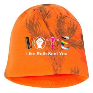 Vote Like Ruth Sent You Feminist Kati - Camo Knit Beanie