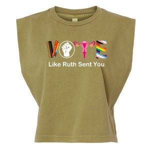 Vote Like Ruth Sent You Feminist Garment-Dyed Women's Muscle Tee