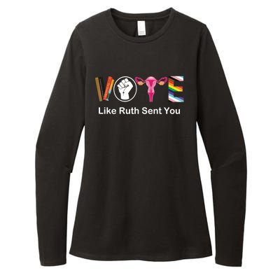 Vote Like Ruth Sent You Uterus Feminist Lgbt Womens CVC Long Sleeve Shirt