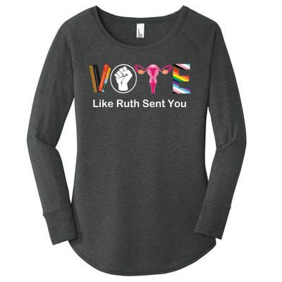 Vote Like Ruth Sent You Uterus Feminist Lgbt Women's Perfect Tri Tunic Long Sleeve Shirt