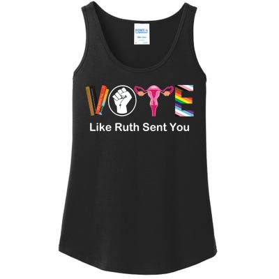 Vote Like Ruth Sent You Uterus Feminist Lgbt Ladies Essential Tank