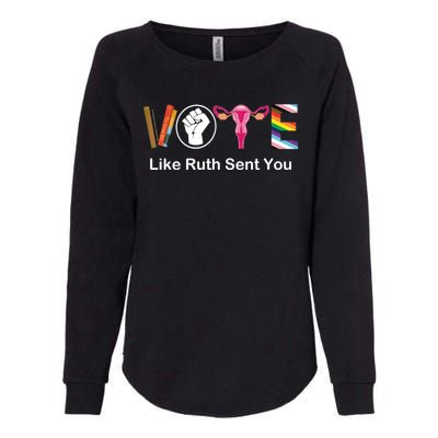 Vote Like Ruth Sent You Uterus Feminist Lgbt Womens California Wash Sweatshirt