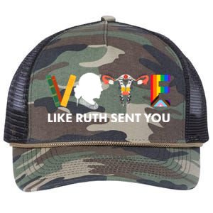 Vote Like Ruth Sent You Uterus Feminist Lgbt Retro Rope Trucker Hat Cap