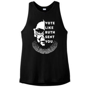 Vote Like Ruth Sent You Feminist Ladies PosiCharge Tri-Blend Wicking Tank