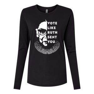 Vote Like Ruth Sent You Feminist Womens Cotton Relaxed Long Sleeve T-Shirt