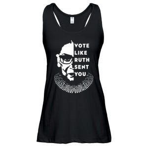 Vote Like Ruth Sent You Feminist Ladies Essential Flowy Tank