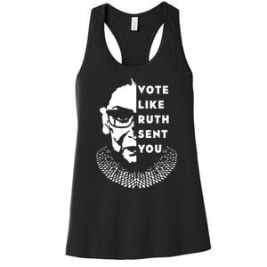 Vote Like Ruth Sent You Feminist Women's Racerback Tank