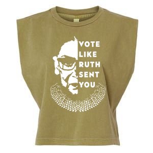 Vote Like Ruth Sent You Feminist Garment-Dyed Women's Muscle Tee