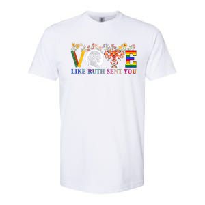 Vote Like Ruth Sent You Feminist Voting Inspirational Softstyle CVC T-Shirt