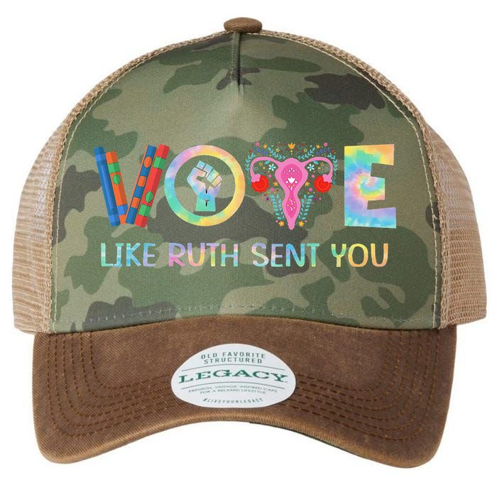 Vote Like Ruth Sent You T Election 2024 Ruth Bader Legacy Tie Dye Trucker Hat