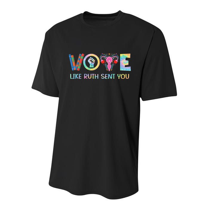 Vote Like Ruth Sent You T Election 2024 Ruth Bader Youth Performance Sprint T-Shirt