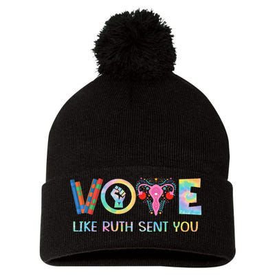 Vote Like Ruth Sent You T Election 2024 Ruth Bader Pom Pom 12in Knit Beanie