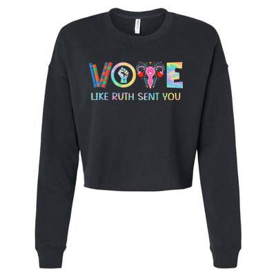 Vote Like Ruth Sent You T Election 2024 Ruth Bader Cropped Pullover Crew