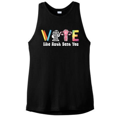 Vote Like Ruth Sent You Uterus Feminist Rbg Ladies PosiCharge Tri-Blend Wicking Tank