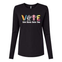 Vote Like Ruth Sent You Uterus Feminist Rbg Womens Cotton Relaxed Long Sleeve T-Shirt