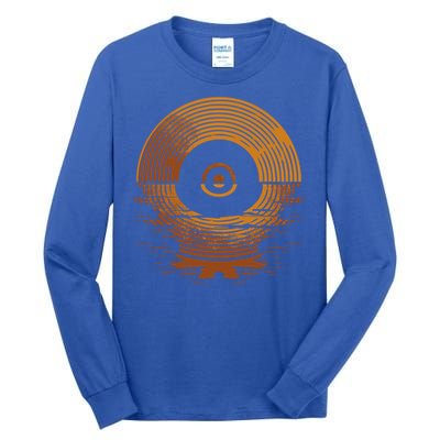 Vinyl Lp Records Gift Sunset Vinyl Gift Tall Long Sleeve T-Shirt