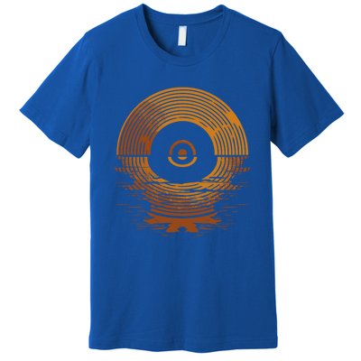 Vinyl Lp Records Gift Sunset Vinyl Gift Premium T-Shirt