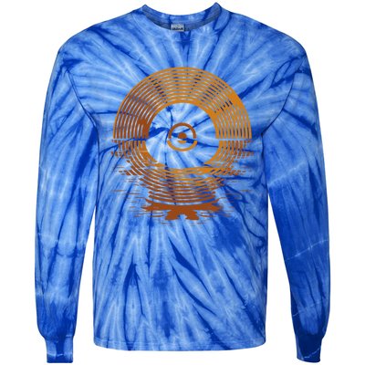 Vinyl Lp Records Gift Sunset Vinyl Gift Tie-Dye Long Sleeve Shirt