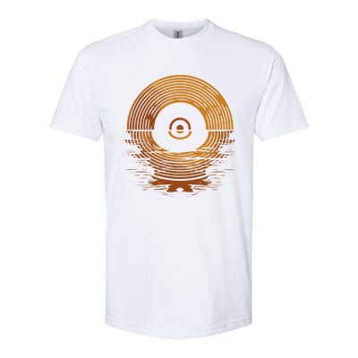 Vinyl Lp Records Gift Sunset Vinyl Gift Softstyle CVC T-Shirt