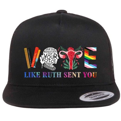 Vote Like Ruth Sent You Flat Bill Trucker Hat
