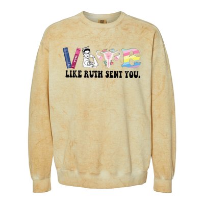 Vote Like Ruth Sent You Feminist Colorblast Crewneck Sweatshirt