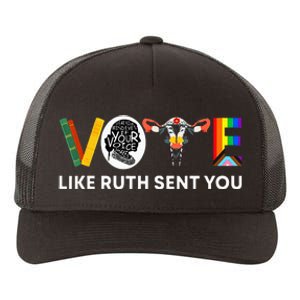 Vote Like Ruth Sent You Uterus Feminist Lgbt Yupoong Adult 5-Panel Trucker Hat