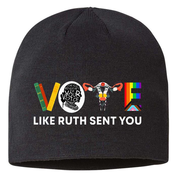 Vote Like Ruth Sent You Uterus Feminist Lgbt Sustainable Beanie