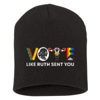 Vote Like Ruth Sent You Uterus Feminist Lgbt Short Acrylic Beanie