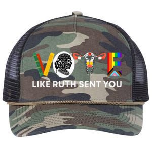 Vote Like Ruth Sent You Uterus Feminist Lgbt Retro Rope Trucker Hat Cap