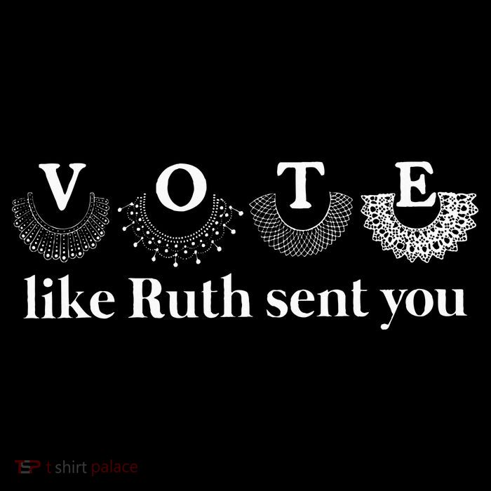 Vote Like Ruth Sent You Stripe Pom Pom Beanie